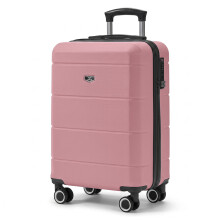LUGG 20 Inch Jetset Lightweight Travel Carry On Suitcase, 55 x 35 x 23 cm, 37L, Rose Gold