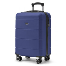 LUGG 20 Inch Jetset Lightweight Travel Carry On Suitcase, 55 x 35 x 23 cm, 37L, Midnight Blue