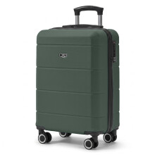 LUGG 20 Inch Jetset Lightweight Travel Carry On Suitcase, 55 x 35 x 23 cm, 37L, Army Green