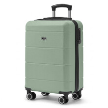 LUGG 20 Inch Jetset Lightweight Travel Carry On Suitcase, 55 x 35 x 23 cm, 37L, Sage Green