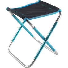 Folding Stool Aluminum Portable Mini Foldable Camping Footstool Step Stool Sky Blue for Outdoor Travel