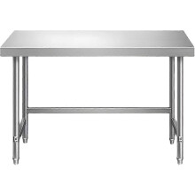Stainless Steel Commercial Work Table for Kitchen Prep Restaurant And Hotel Use 90x60x80 cm / 35.4x23.6x31.5 in