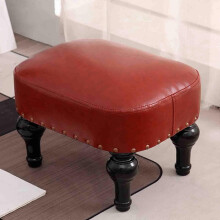 Light Cyan Round Footstool 12' Large Padded Seat 330lbs Capacity for Living Room Bedroom Ref: 9392