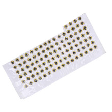 100Pcs Fish Eyes 4mm Durable 3D Round Soft DIY Lightweight Delicate Fishing Lure EyesGold