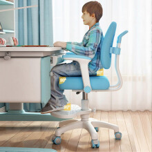Kids Desk Chair Pink And Blue Swivel with Adjustable Height And Dual Back Support, Ergonomic Study Chair for 318 Years
