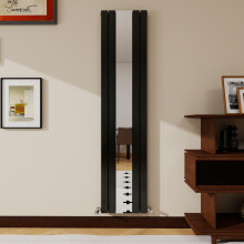 (Black, 1800x417mm) Vertical Mirror Radiator