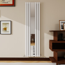 (White, 1800x499mm) Vertical Mirror Radiator
