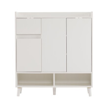 Meuble chaussures/commode - étagères réglables - pieds bois massif - 99x90x35 cm