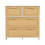 (Natural,White) Commode avec 4 tiroirs et poignées pour rangement 1