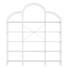 (White) Étagère 5 niveaux avec compartiments ouverts et structure en forme de nuage