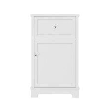 51x46x87 cm - meuble lavabo MDF laqué - tiroir coulissant - étagères réglables - rangements porte - pieds hauts - lavabo intégré - blanc