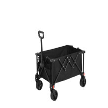 (Black, 30.31"x 18.90"x 17.72") Chariot de plage pliable avec roues robustes, grande capacité