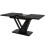 (Black) Table à manger extensible avec plateau effet bois 1