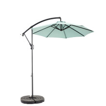 (Light Green) Parasol déporté suspendu avec inclinaison réglable et toile en polyester