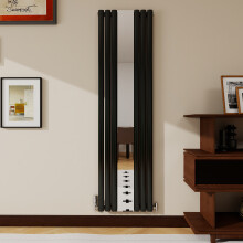 (Black, 1800x499mm) Vertical Mirror Radiator