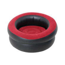 Inflatable Sofa Chair Textured Flocking, Portable Blow Up Chair for Indoor Outdoor Use, Dorm Room Seating