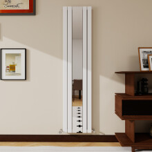 (White, 1800x417mm) Vertical Mirror Radiator