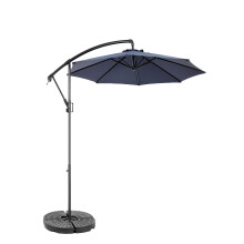 (Navy Blue) Parasol déporté suspendu avec inclinaison réglable et toile en polyester