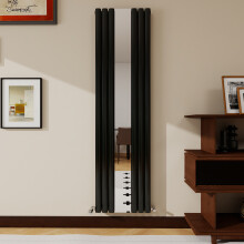 (Black, 1800x499mm) Vertical Mirror Radiator