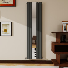 (Anthracite, 1800x499mm) Vertical Mirror Radiator