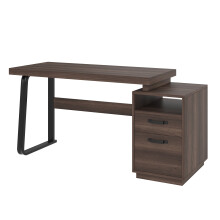 135x54 cm - bureau minimaliste - MDF+acier - multifonction - tiroir silencieux+classeur - résistant