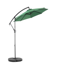 (Dark Green) Parasol déporté suspendu avec inclinaison réglable et toile en polyester