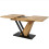 (Natural) Table à manger extensible avec plateau effet bois 1