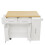 (White) Îlot de cuisine multifonction avec chariot, placard et espaces de rangement 4