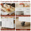 (White) Îlot de cuisine multifonction avec chariot, placard et espaces de rangement 3