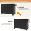 (Black) Îlot de cuisine multifonction avec rangement extensible et chariot 2