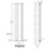 AICA (White, 1800x381mm) Vertical Mirror Radiator 3