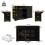 (Black) Îlot de cuisine extensible avec 2 portes et 3 tiroirs 4