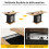 (Black) Table télescopique avec 3 niveaux de rangement, table à manger multifonction 3