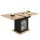 (Black) Table télescopique avec 3 niveaux de rangement, table à manger multifonction 9