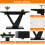 (Black) Table à manger extensible avec plateau effet bois 3