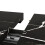 (Black) Table à manger extensible avec plateau effet bois 5