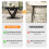 (Black) Table à manger extensible avec plateau effet bois 10