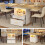 (White) Table à manger extensible avec éclairage LED, rangement, plateau MDF effet bois 9