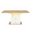 (White) Table à manger extensible avec éclairage LED, rangement, plateau MDF effet bois 11