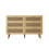 (Oak) Commode avec 6 tiroirs et poignées métal pour rangement 1
