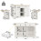 (White,Natural) Îlot de cuisine avec multiprise intégrée, plan de travail et buffet 7