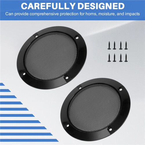 2Pcs 4 Inch Speaker Speaker Grille Speaker Face Shield Replaceable Round Speaker Protection Grille 1