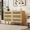 (Oak) Commode avec 6 tiroirs et poignées métal pour rangement 6