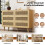 (Oak) Commode avec 6 tiroirs et poignées métal pour rangement 8