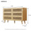 (Oak) Commode avec 6 tiroirs et poignées métal pour rangement 10
