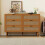 (Walnut) Commode avec 6 tiroirs et poignées métal pour rangement 4