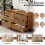 (Walnut) Commode avec 6 tiroirs et poignées métal pour rangement 11