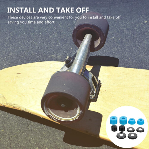 Coussinets antichoc pour skateboard, ensemble de 4 pièces, design compact, accessoires pour skateboard 2