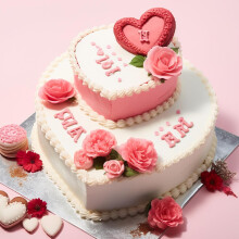 Ensemble de 3 faux gâteaux en mousse blanche en forme de cœur, modèle de gâteau réutilisable en polystyrène