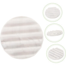 Lot de 3 porte-savons ronds en silicone pour salle de bain, avec égouttoir.